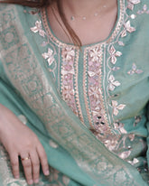 Shimmer tissue gotta patti designer suit